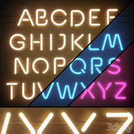 Light Modules Set Neon Alphabet 2